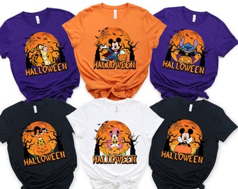 Halloween Disneyland Shirts, Halloween Funny Shirt, Halloween Disneyworld Sweatshirt, Vintage Disney Mickey and Friends Halloween Team Shirt
