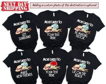 Custom Most Likely To Vacation Shirts, 36 Quotes Most Likely To Cruise Shirts, Custom Family Vacation Shirts, Most Likely To Summer Shirts