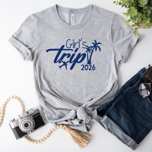 Custom Destination Girls Trip 2026 Shirt, Personalized Women Travel Shirt, Women Cruise Shirt, Girls Vacation Tank Top, Holiday Shirt image 4