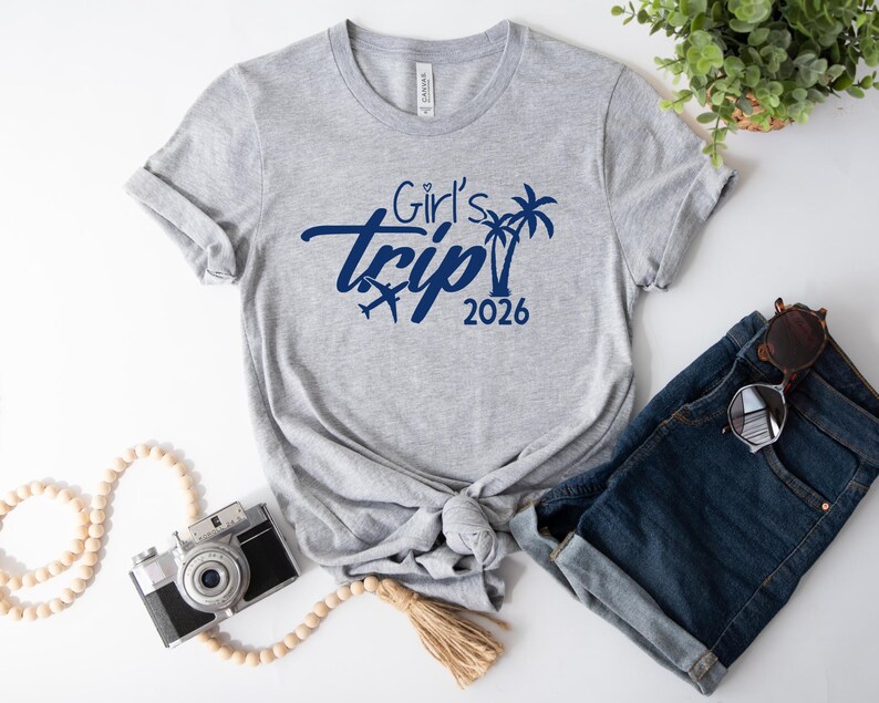 Custom Destination Girls Trip 2026 Shirt, Personalized Women Travel Shirt, Women Cruise Shirt, Girls Vacation Tank Top, Holiday Shirt image 4