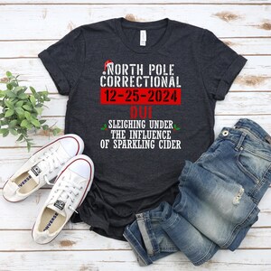Custom Funny Christmas Group Shirt, 35 Quotes North Pole Correctional Christmas Shirts, Christmas Crew Tshirt, Family Christmas Matching Tee image 7