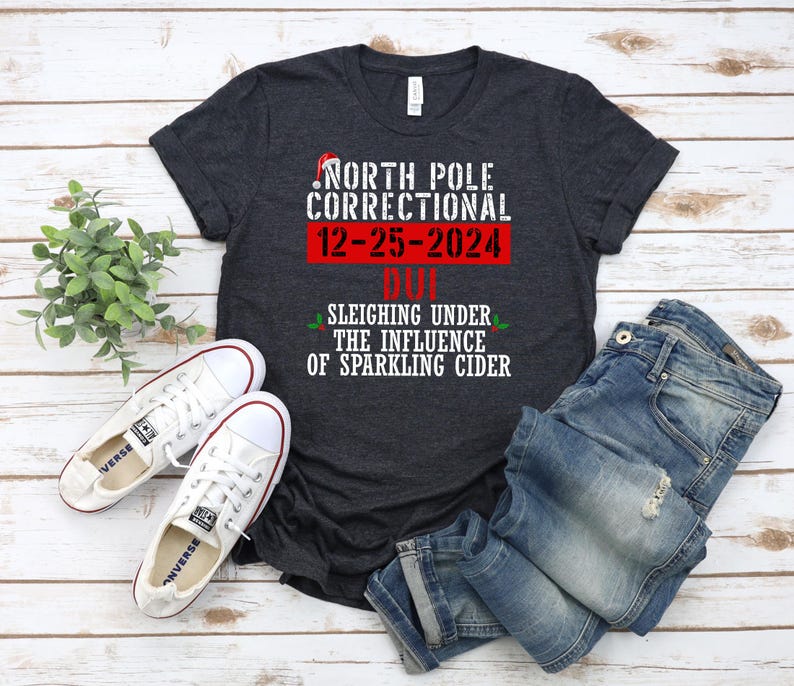 Custom Funny Christmas Group Shirt, 35 Quotes North Pole Correctional Christmas Shirts, Christmas Crew Tshirt, Family Christmas Matching Tee image 7