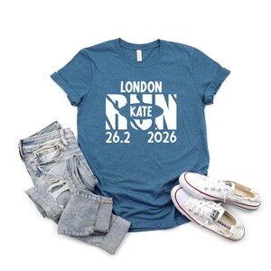 Custom Marathon Shirt, Personalized Running Team Tees, 13.1 26.2 Race Apparel zdjęcie 5