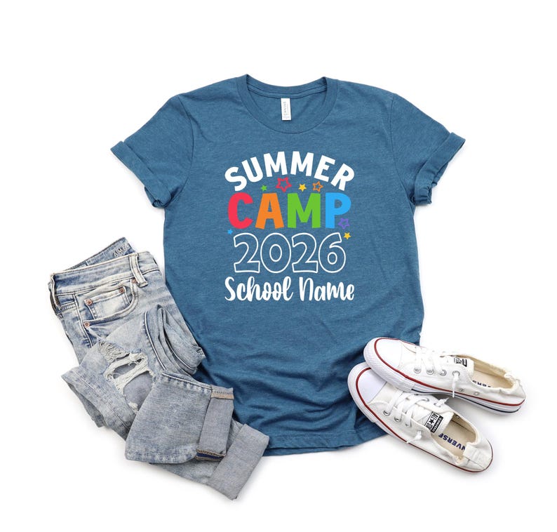 Custom Summer Camp 2026 Shirts, Funny Camping Group Shirts, Camp Life Shirt, Camping Shirt For Kids, Custom School Shirt, Camping Trip Shirt image 7