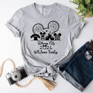 Custom Disney Trip 2026 Shirts, Family Disneyland Shirt, Disney Squad Tshirt,Minnie And Mickey 2026 Sweatshirt, Cute First Disney Trip Shirt image 3