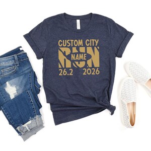Custom Marathon Shirt, Personalized Running Team Tees, 13.1 26.2 Race Apparel zdjęcie 8