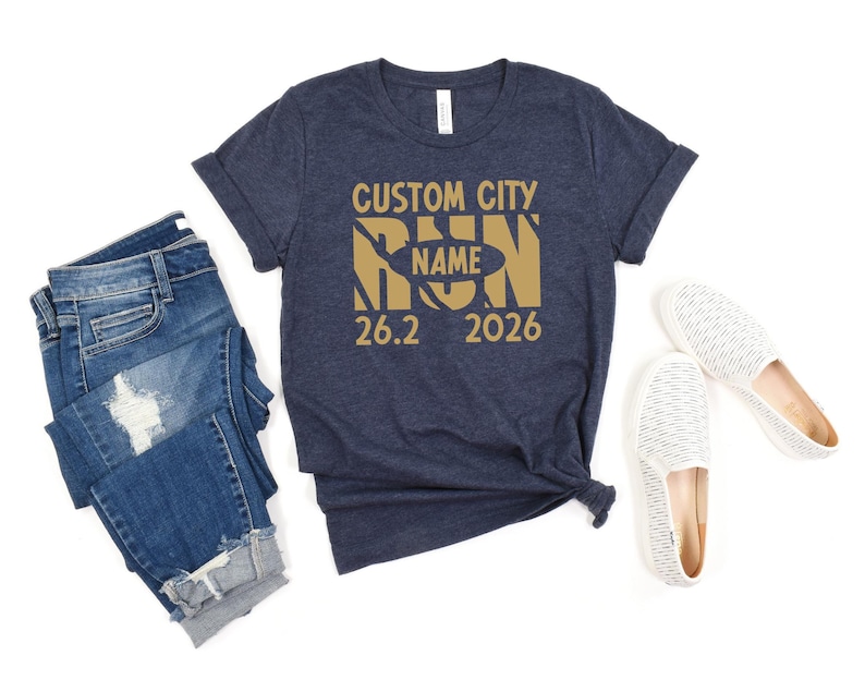 Custom Marathon Shirt, Personalized Running Team Tees, 13.1 26.2 Race Apparel zdjęcie 8