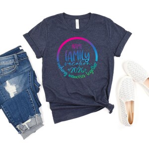 Custom Family Vacation 2026 Memories Shirt, Colorful Cruise Family 2026 Shirts, Family Holiday Shirts, Family Beach Shirt 画像 8