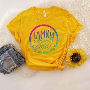 Custom Family Vacation 2026 Memories Shirt, Colorful Cruise Family 2026 Shirts, Family Holiday Shirts, Family Beach Shirt 画像 5