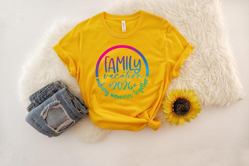 Custom Family Vacation 2026 Memories Shirt, Colorful Cruise Family 2026 Shirts, Family Holiday Shirts, Family Beach Shirt 画像 5