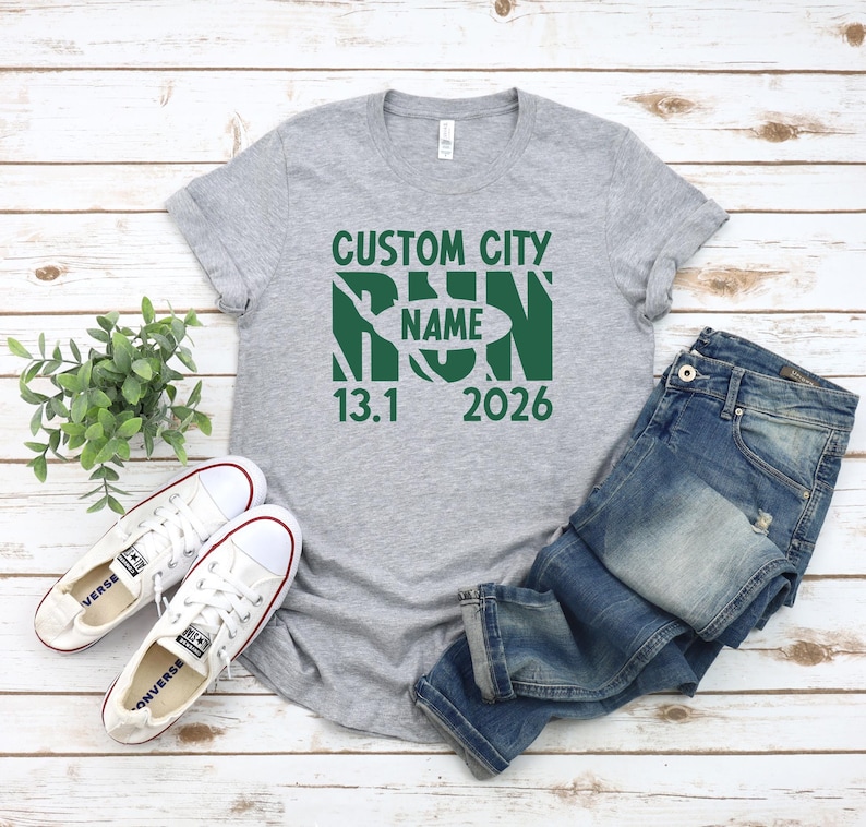 Custom Marathon Shirt, Personalized Running Team Tees, 13.1 26.2 Race Apparel zdjęcie 6