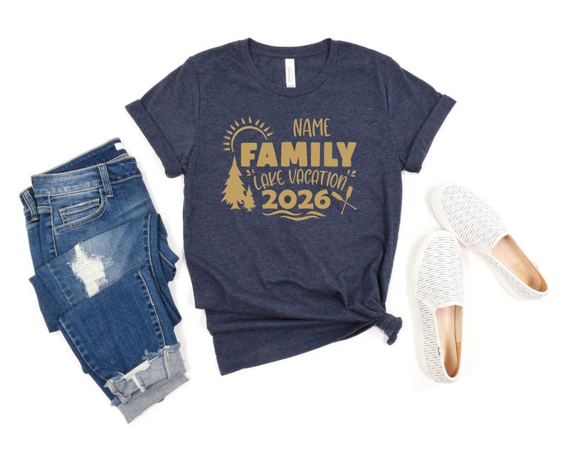 Custom Family Lake Vacation 2026 Shirts, Family Camping Shirt, Camper Shirt, Family Beach Shirt, Family Vacation Shirts, Women Tank Top image 5