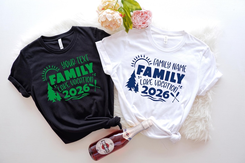Custom Family Lake Vacation 2026 Shirts, Family Camping Shirt, Camper Shirt, Family Beach Shirt, Family Vacation Shirts, Women Tank Top image 1