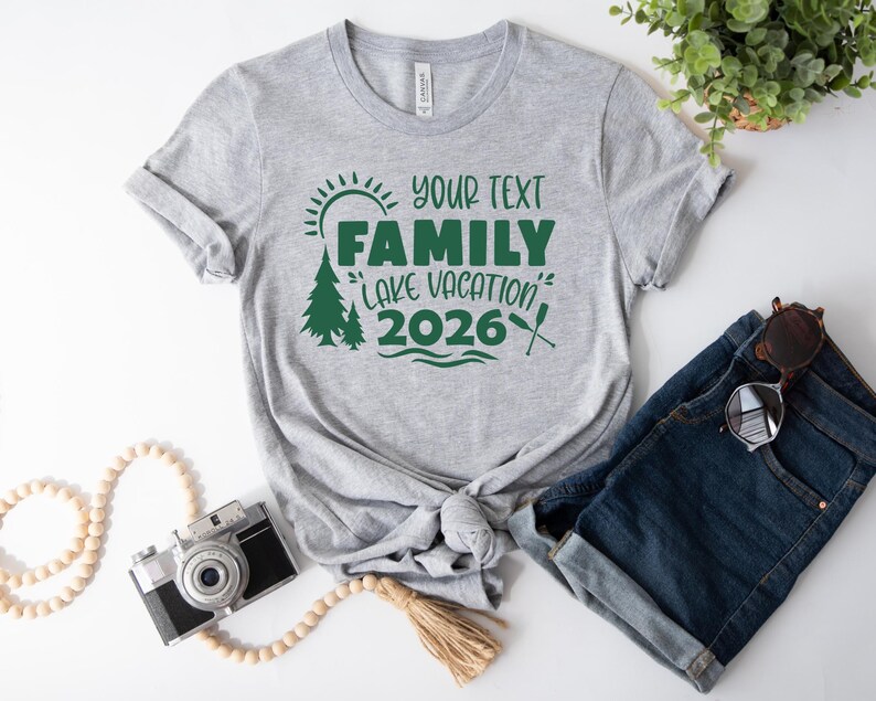 Custom Family Lake Vacation 2026 Shirts, Family Camping Shirt, Camper Shirt, Family Beach Shirt, Family Vacation Shirts, Women Tank Top image 8