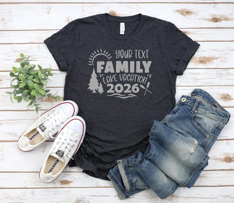 Custom Family Lake Vacation 2026 Shirts, Family Camping Shirt, Camper Shirt, Family Beach Shirt, Family Vacation Shirts, Women Tank Top image 3