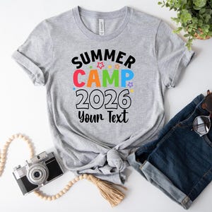 Custom Summer Camp 2026 Shirts, Funny Camping Group Shirts, Camp Life Shirt, Camping Shirt For Kids, Custom School Shirt, Camping Trip Shirt image 3