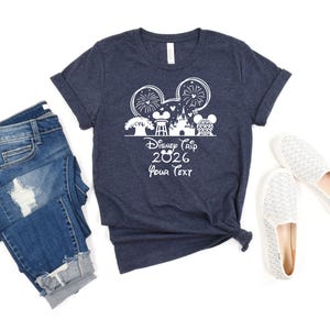 Custom Disney Trip 2026 Shirts, Family Disneyland Shirt, Disney Squad Tshirt,Minnie And Mickey 2026 Sweatshirt, Cute First Disney Trip Shirt image 6