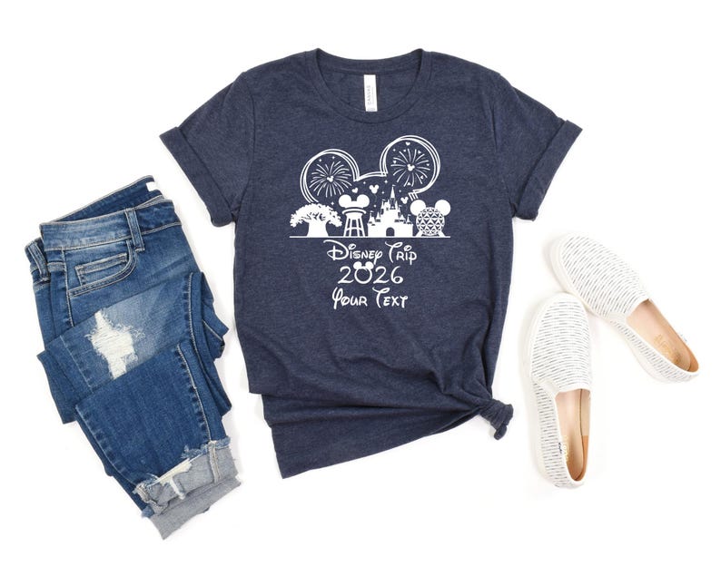 Custom Disney Trip 2026 Shirts, Family Disneyland Shirt, Disney Squad Tshirt,Minnie And Mickey 2026 Sweatshirt, Cute First Disney Trip Shirt image 6