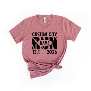 Custom Marathon Shirt, Personalized Running Team Tees, 13.1 26.2 Race Apparel zdjęcie 4