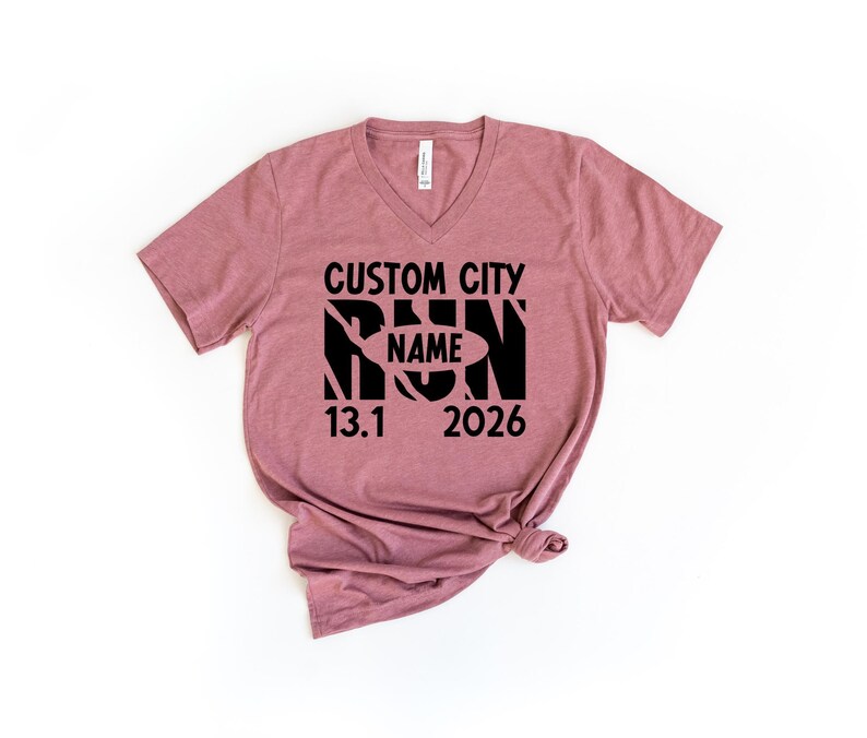 Custom Marathon Shirt, Personalized Running Team Tees, 13.1 26.2 Race Apparel zdjęcie 4