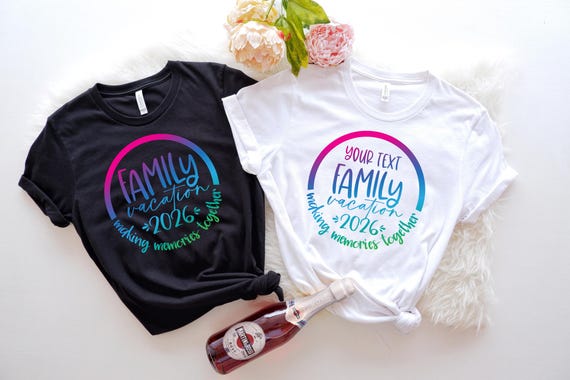 Custom Family Vacation 2026 Memories Shirt, Colorful Cruise Family 2026 Shirts, Family Holiday Shirts, Family Beach Shirt