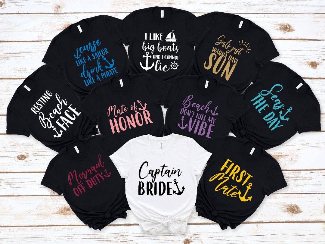 Custom Bachelorette Cruise Shirts, Honeymoon Cruise Shirts, Nautical ...