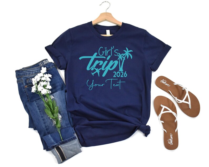 Custom Destination Girls Trip 2026 Shirt, Personalized Women Travel Shirt, Women Cruise Shirt, Girls Vacation Tank Top, Holiday Shirt image 8