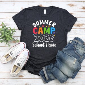 Custom Summer Camp 2026 Shirts, Funny Camping Group Shirts, Camp Life Shirt, Camping Shirt For Kids, Custom School Shirt, Camping Trip Shirt image 4