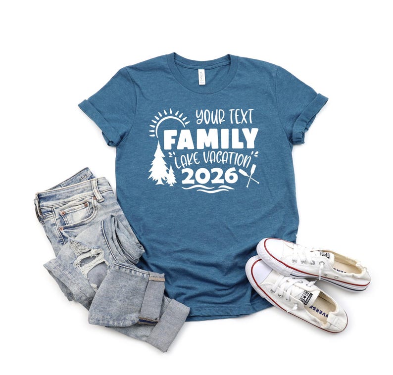 Custom Family Lake Vacation 2026 Shirts, Family Camping Shirt, Camper Shirt, Family Beach Shirt, Family Vacation Shirts, Women Tank Top image 4