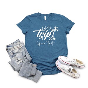 Custom Destination Girls Trip 2026 Shirt, Personalized Women Travel Shirt, Women Cruise Shirt, Girls Vacation Tank Top, Holiday Shirt image 5