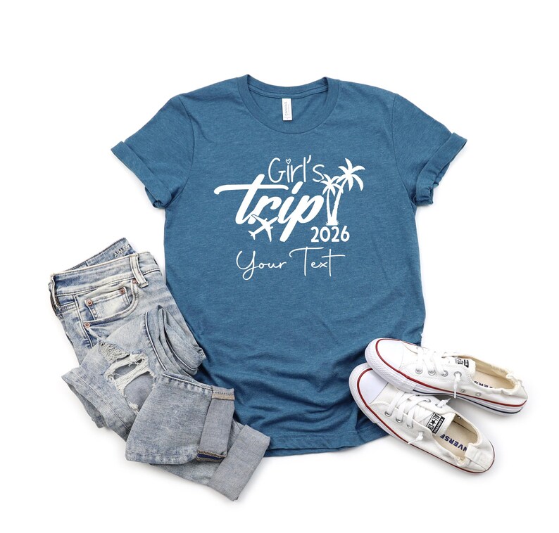 Custom Destination Girls Trip 2026 Shirt, Personalized Women Travel Shirt, Women Cruise Shirt, Girls Vacation Tank Top, Holiday Shirt image 5