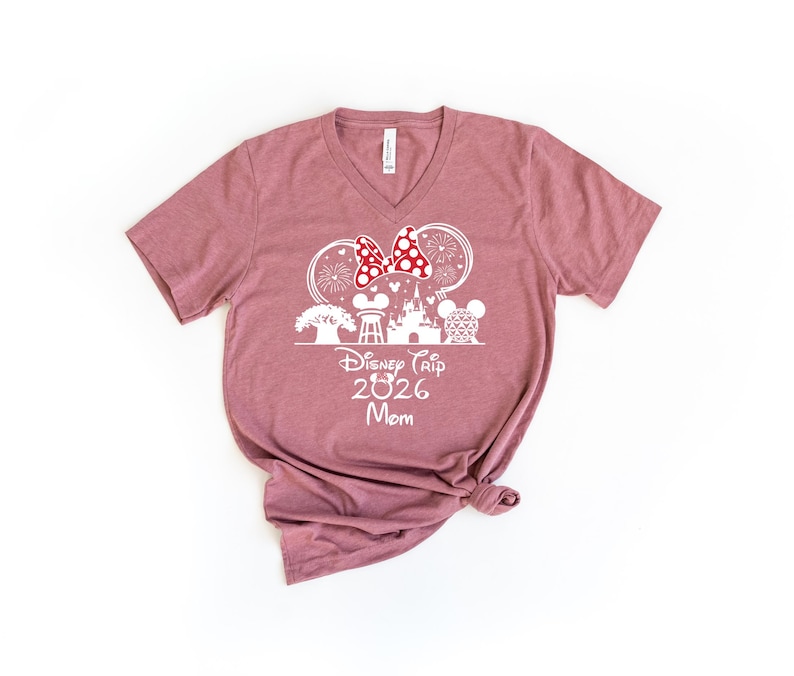 Custom Disney Trip 2026 Shirts, Family Disneyland Shirt, Disney Squad Tshirt,Minnie And Mickey 2026 Sweatshirt, Cute First Disney Trip Shirt image 4