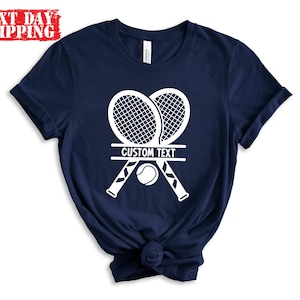 Custom Tennis Player Shirts, Personalized Tennis T-shirt, Tennis Women's Tank Top, Tennis Recket Shirt, Tennis Girl Shirt, Tennis Gifts zdjęcie 5