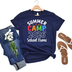 Custom Summer Camp 2026 Shirts, Funny Camping Group Shirts, Camp Life Shirt, Camping Shirt For Kids, Custom School Shirt, Camping Trip Shirt image 5
