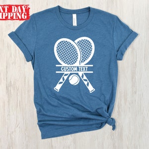 Custom Tennis Player Shirts, Personalized Tennis T-shirt, Tennis Women's Tank Top, Tennis Recket Shirt, Tennis Girl Shirt, Tennis Gifts zdjęcie 6