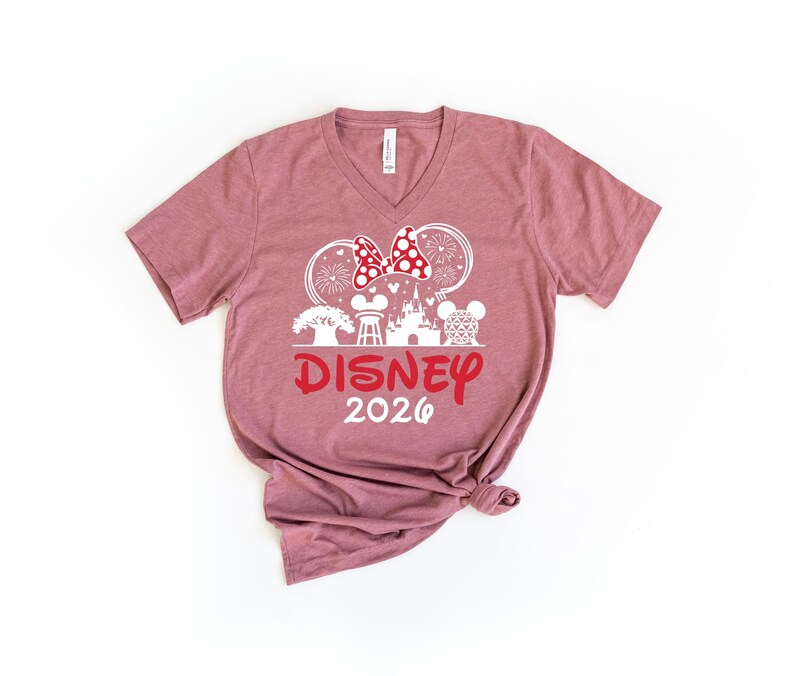 Camisetas familiares Disney 2026, camiseta personalizada de Disneyland, camiseta del equipo Disney, camiseta de Minnie 2026, sudadera de Mickey, ropa para el primer viaje a Disney imagen 5