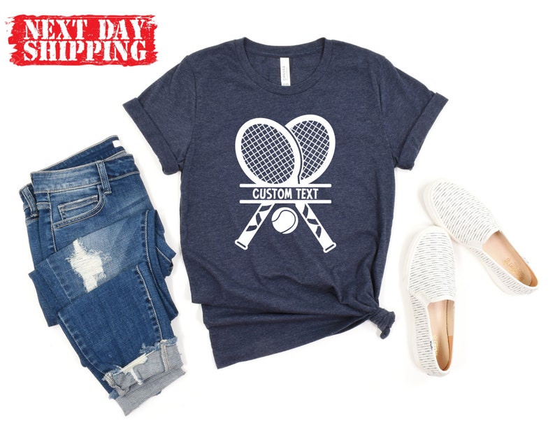 Custom Tennis Player Shirts, Personalized Tennis T-shirt, Tennis Women's Tank Top, Tennis Recket Shirt, Tennis Girl Shirt, Tennis Gifts zdjęcie 4