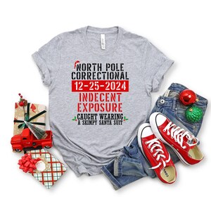 Custom Funny Christmas Group Shirt, 35 Quotes North Pole Correctional Christmas Shirts, Christmas Crew Tshirt, Family Christmas Matching Tee image 6