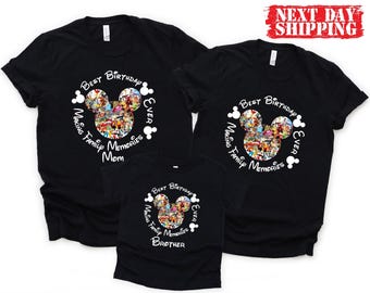 Custom Disney Birthday Group Shirts, Family Matching Personalized Tee