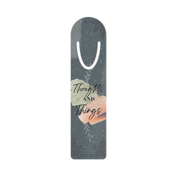 Floral Thoughts and Things Aluminum Bookmark - Elegant and Functional - Reading Made Stylish