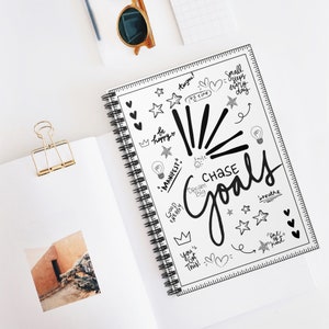 Spiral Notebook with Uplifting Positive Words, Inspirational, Affirmation Notebook, Unique Gift, Writer, Friend Gift, Birthday Gift