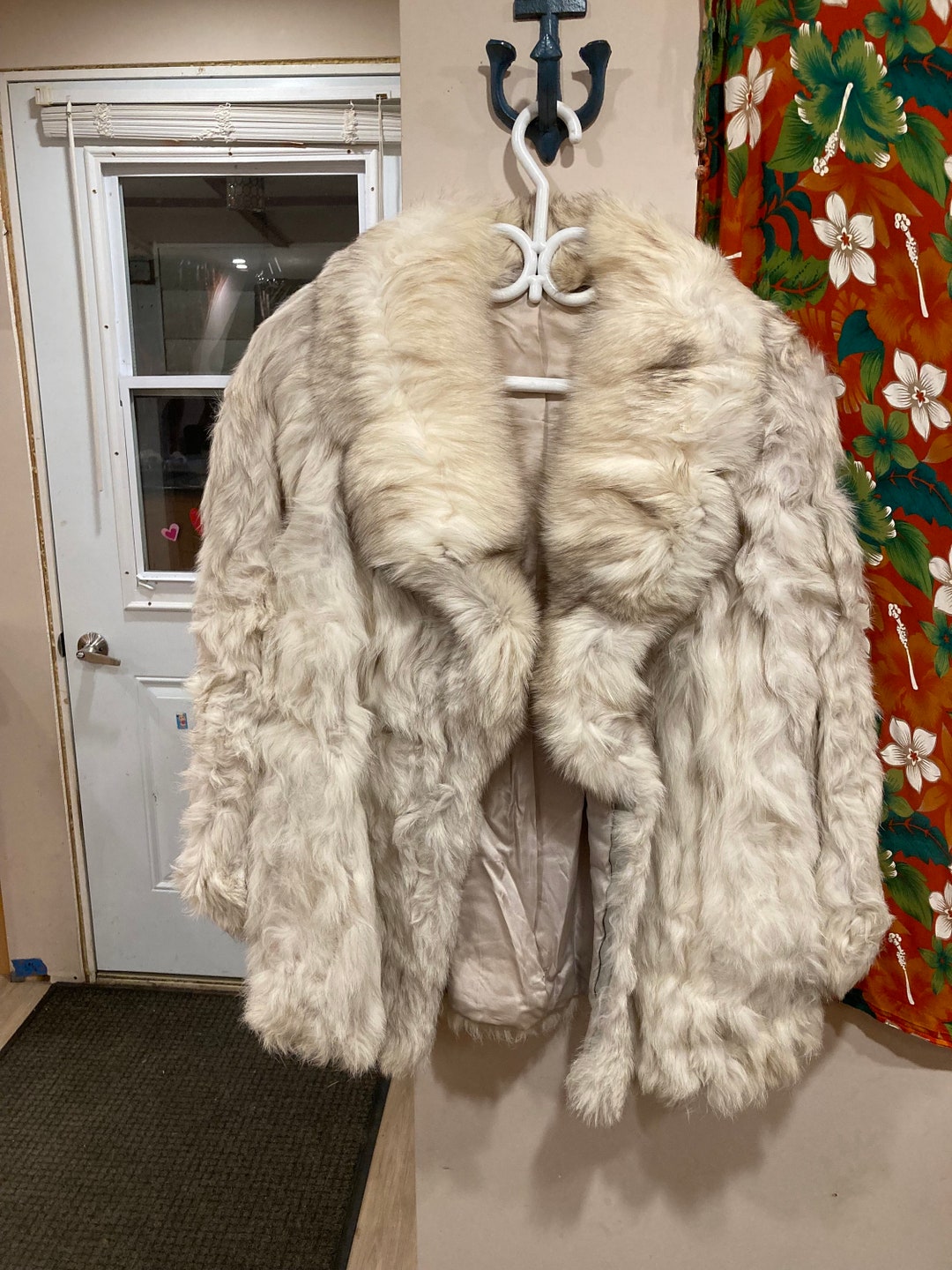 Saga Bubble Cropped Faux Fur Coat - Grey