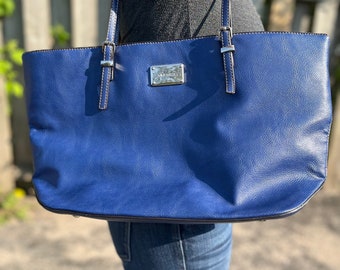 Vintage Nine West large blue shoulder bag