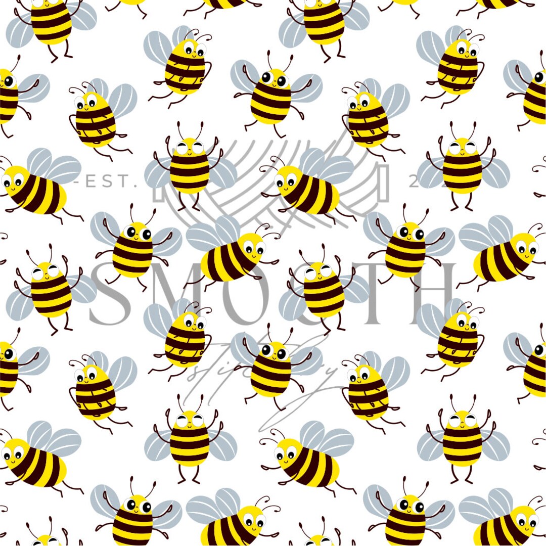 Seamless Bee Pattern, Seamless Pattern, Printable Repeat Pattern ...