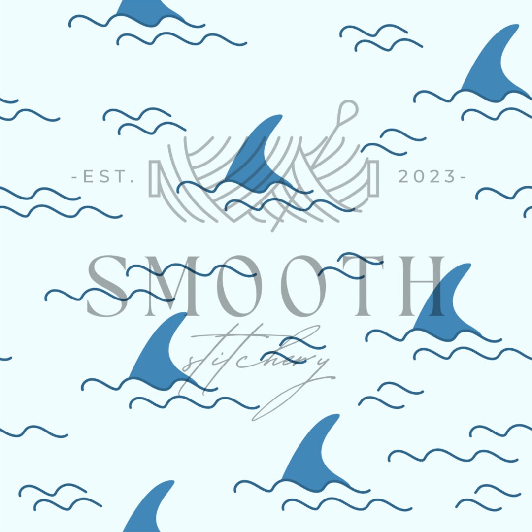 Seahwk Pattern Seamless Ocean Sea Shark Pattern, Seamless Pattern, Printable Repeat ...