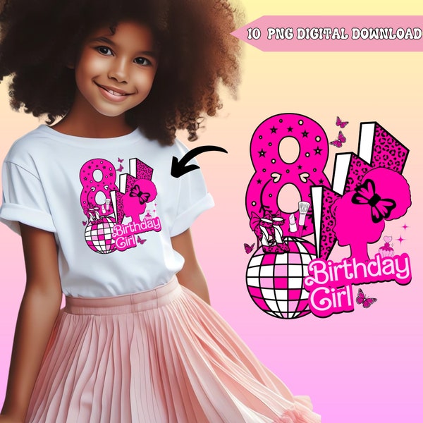 10 Birthday Girl Png, Barbie Birthday Invitation, Barbie Birthday Png, Barbie Birthday Decorations, Girl Birthday Png.