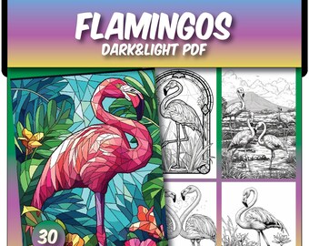Flamingos Die rosa Schönheit Malseiten, 40 Graustufen Malseiten, Flamingo Malbuch, Flamingos Malseiten