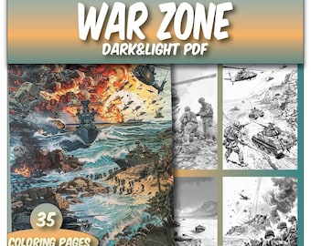 35 War-Zone Coloring Pages,Military Coloring Book,Soldiers Coloring Pages For Kids And Adults