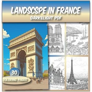 30 France Coloring Pages, France Landscapes and Architectural Treasures coloring pages ,France colouring book