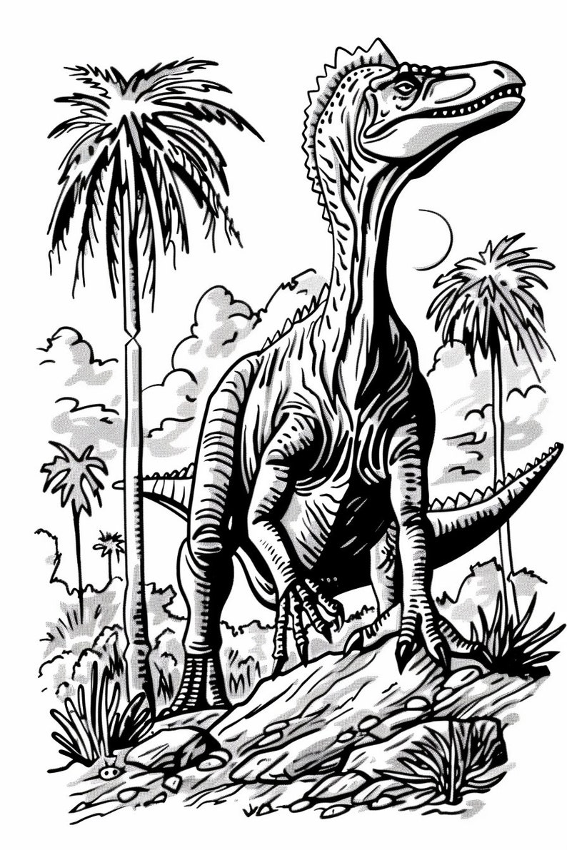 Jurassic Dreams: 45 Dinosaur Coloring Pages for Relaxation and ...